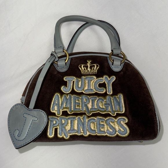 Juicy Couture Handbags - Vintage Juicy Couture Mini Bowler Bag Purse American Princess Handbag Y2K RARE
